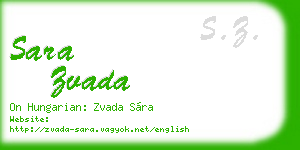 sara zvada business card